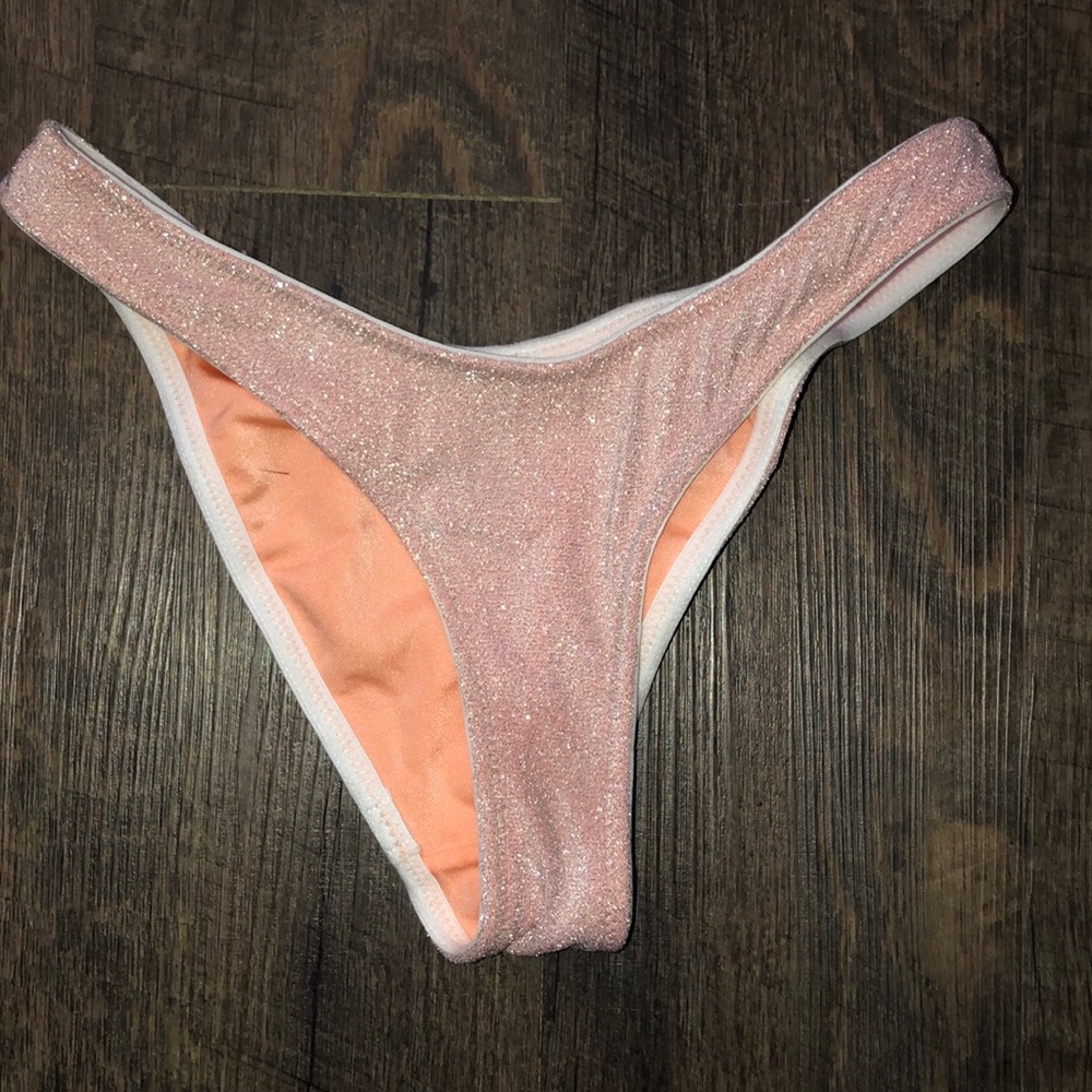 Triangl pink sparky two piece bathing suit